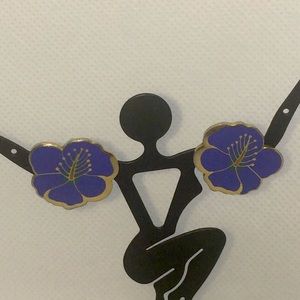 Laurel Burch  Hibiscus Earrings